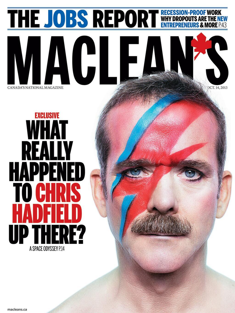 Illustration for article titled You cannot handle Chris Hadfield as David Bowie